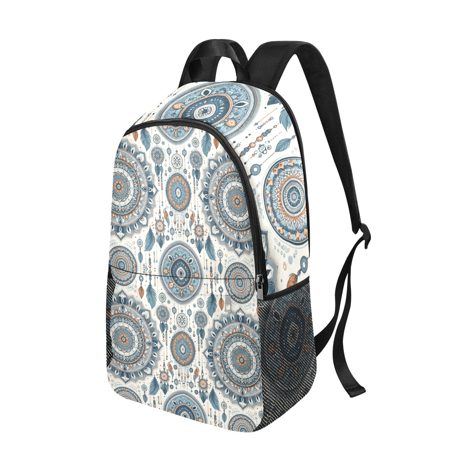 Enchanted Blue Boho Dream Catcher Backpack - Cranberry Lake Design Co.  #