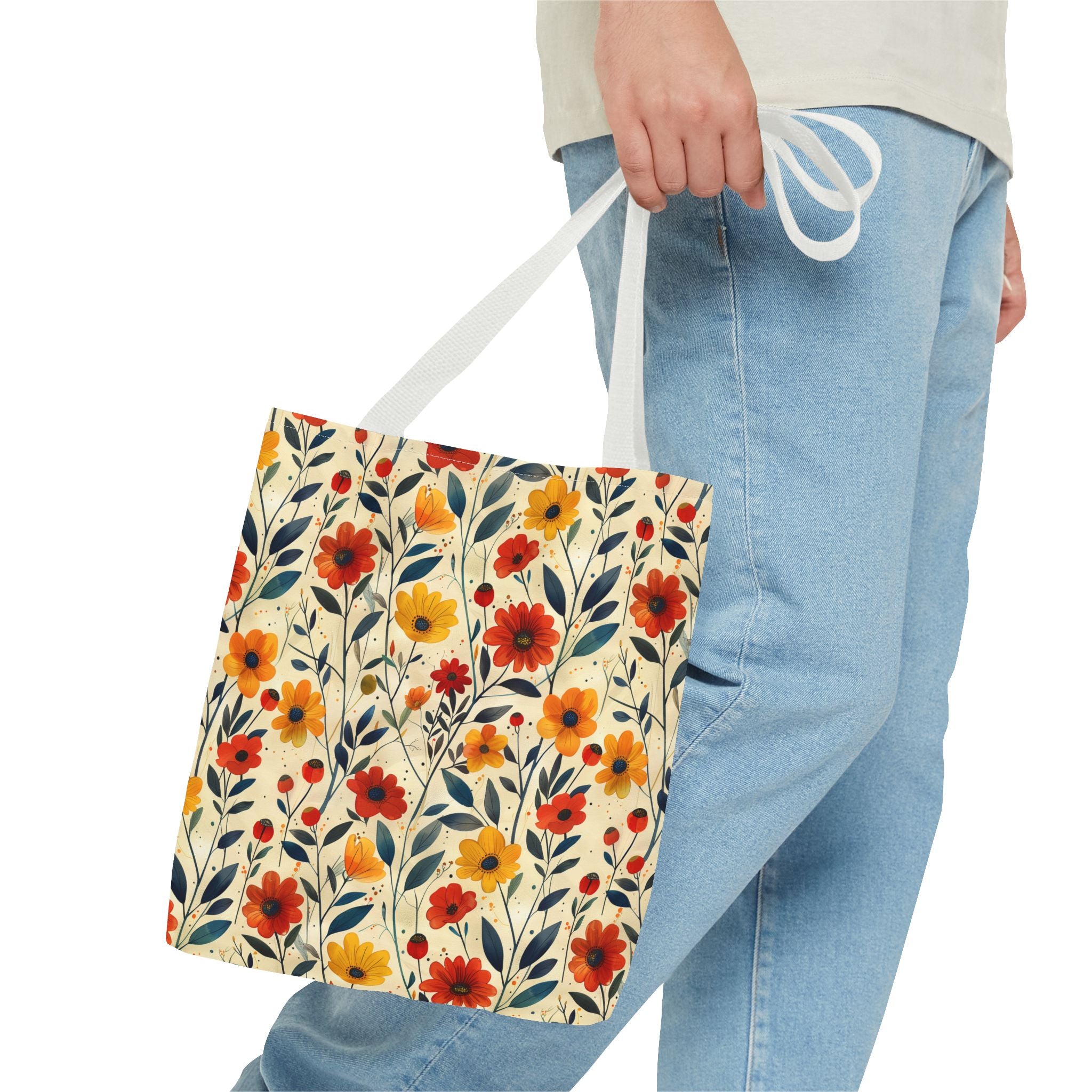 Autumn Color Floral Tote Bag