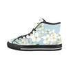 Women's White Alyssum Canvas High Top Shoes - Eco-Friendly & Made to Order (Vancouver Style)