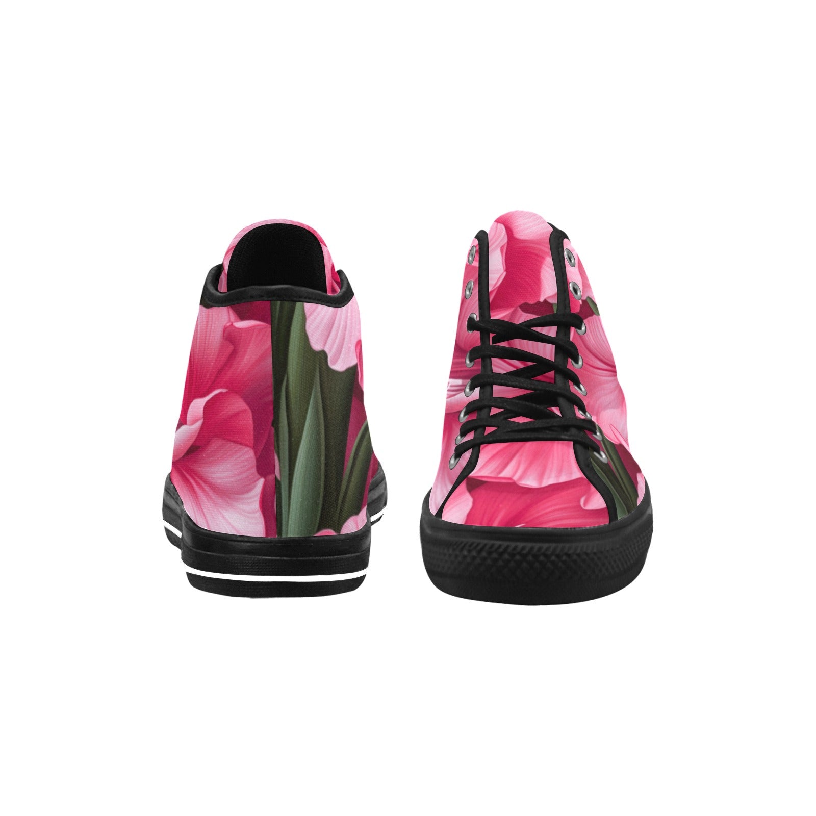 Pink Amaryllis Blossom High-Top Sneakers - Cranberry Lake Design Co.  #