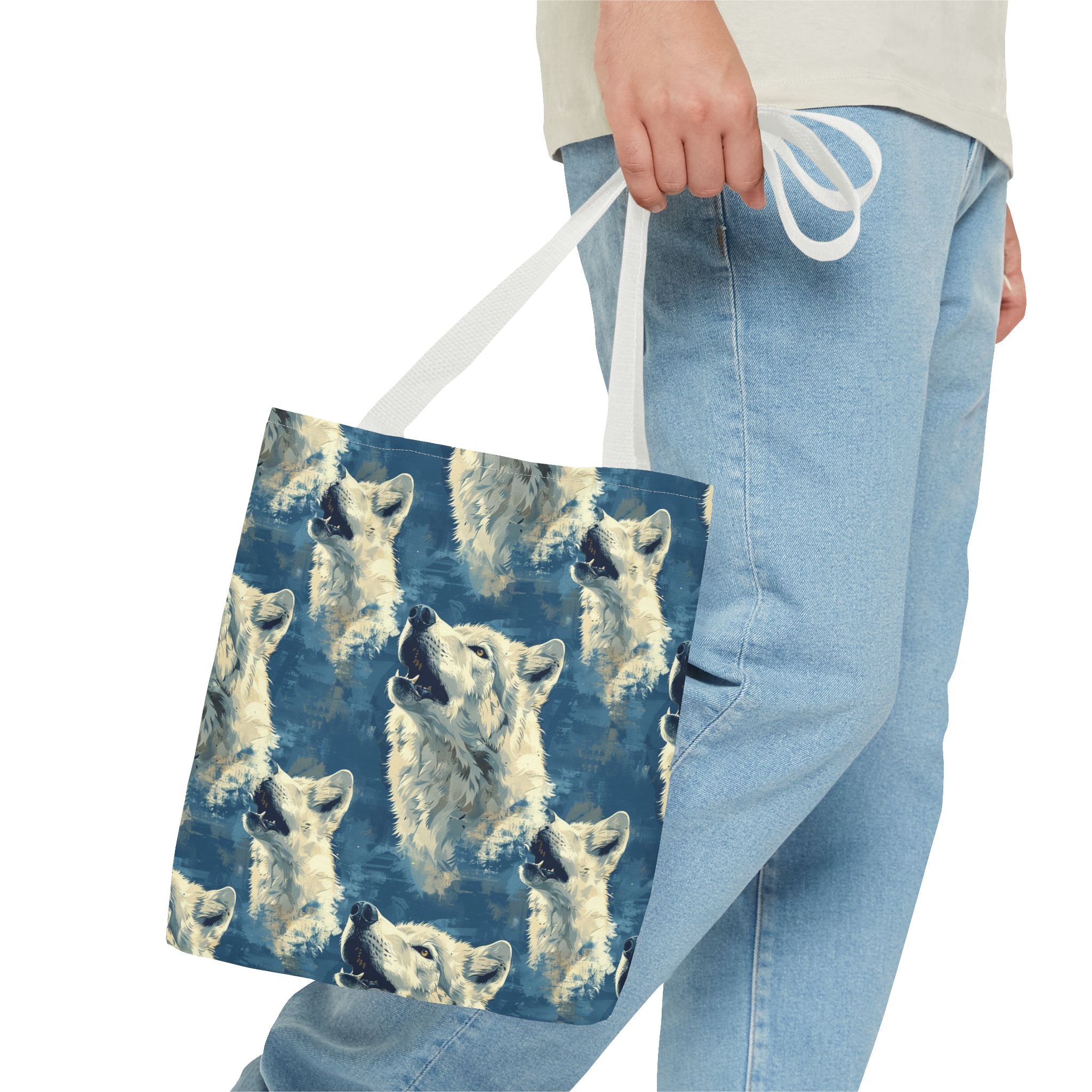 Howling Wolf Rustic Lodge Tote Bag