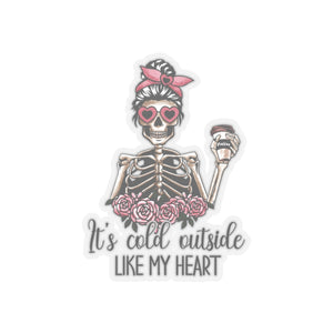 Skeleton Funny Anti Valentines Day Vinyl Sticker