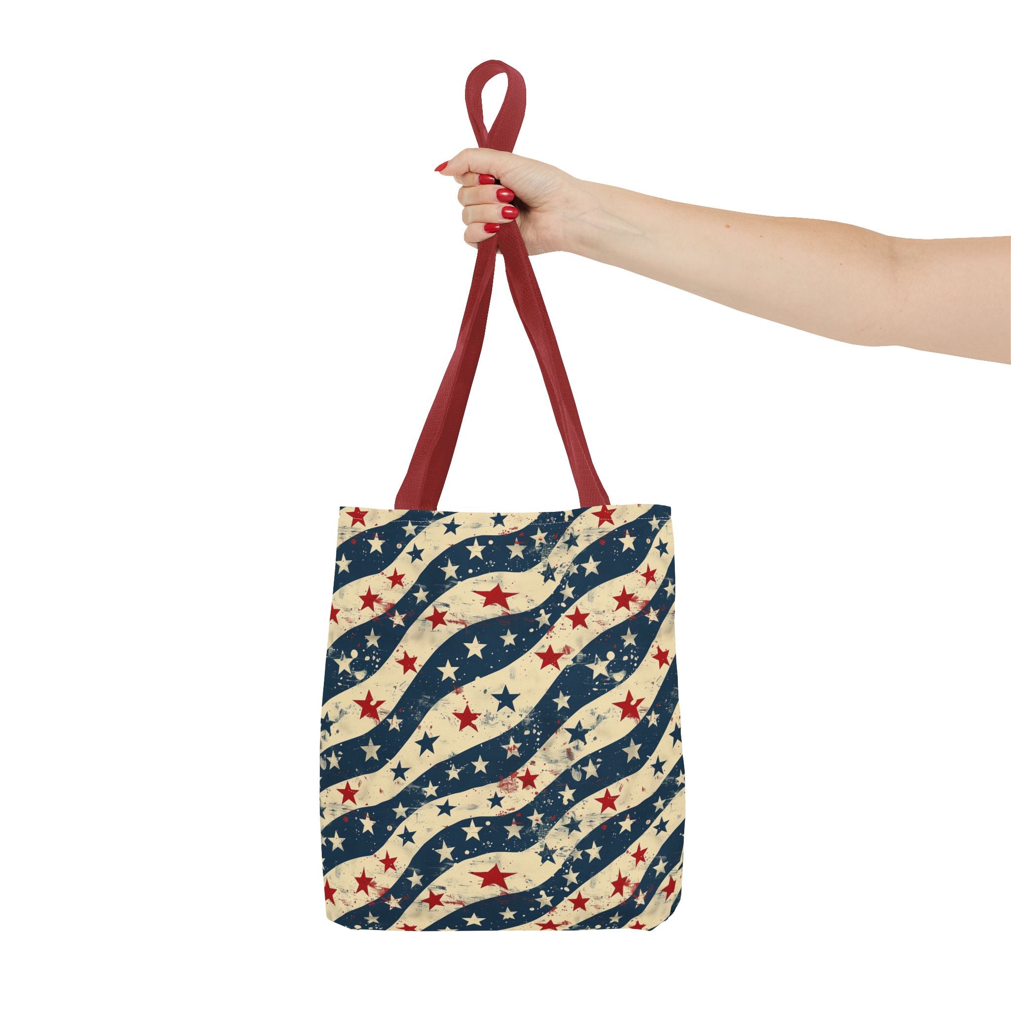 Stars & Stripes American Flag Pattern Patriotic Tote Bag