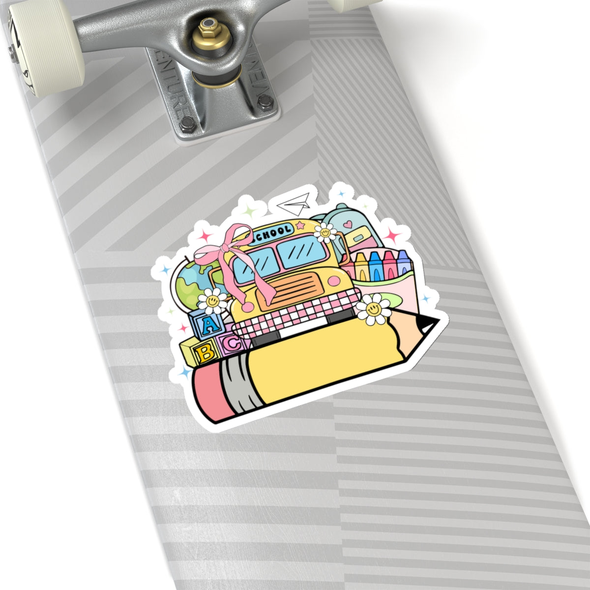 School Bus Adorable Girls Sticker for Teachers Kids back To School Gift