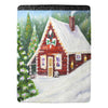 Snowy Cabin Throw Blanket 60" x 80" by Cranberry Lake Designs