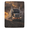 Semi-Truck Fleece Blanket | Ultra-Soft Micro Fleece Blanket | Trucker Gift | 60x80 | Made in USA