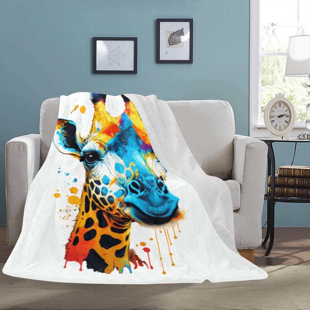 Vibrant Giraffe Throw Blanket by Cranberry Lake Designs