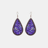 Sequin Wood Teardrop Earrings