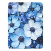 Blue Anemone Floral Throw Blanket - 60x80 Ultra-Soft Fleece, Vibrant Floral Design