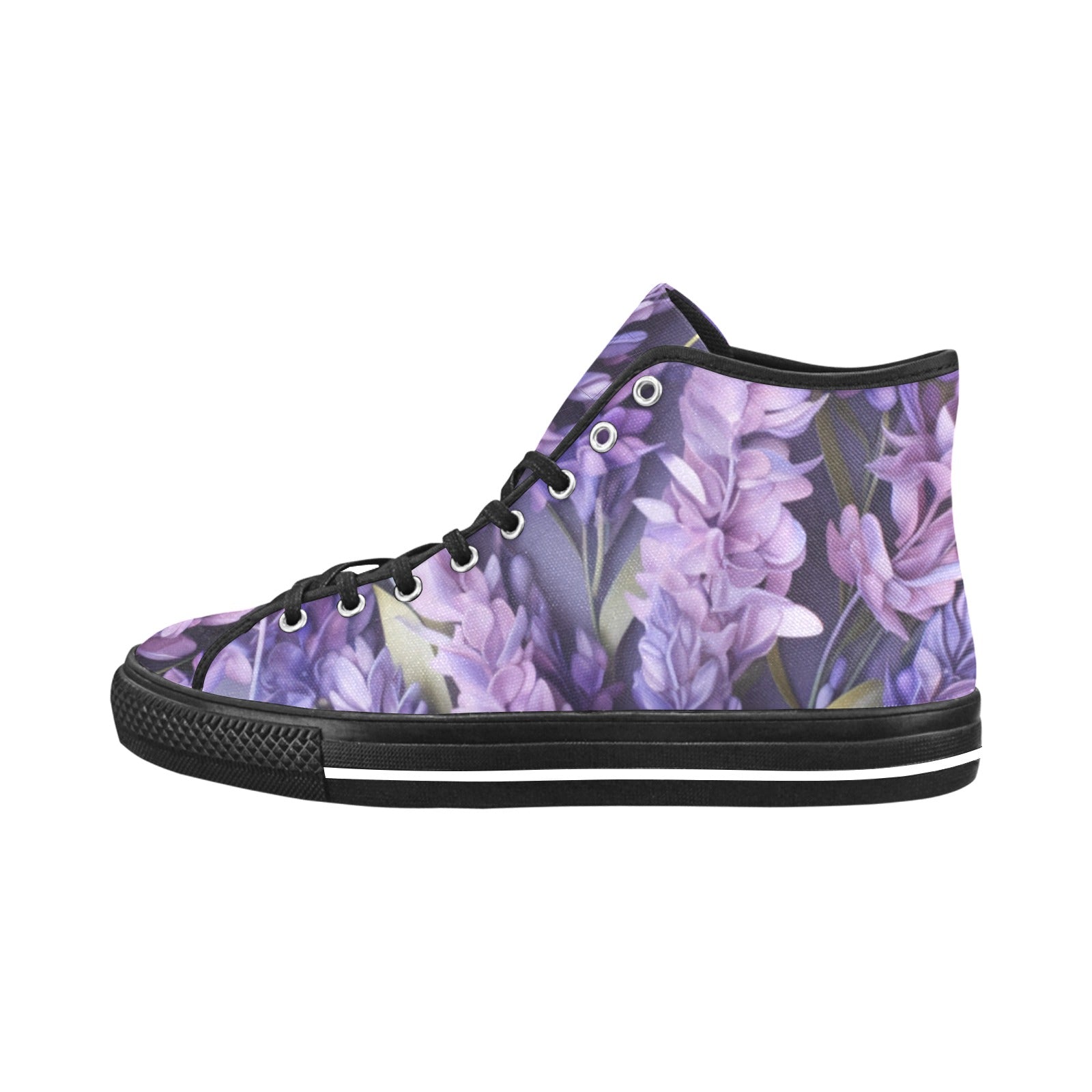 Cranberry Lake Designs Lavender Vancouver High Top Canvas Women's Shoes - Cranberry Lake Design Co.  #