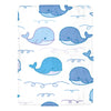 Playful Blue Whale Throw Blanket - Perfect for Nursery Decor 60" x 80"