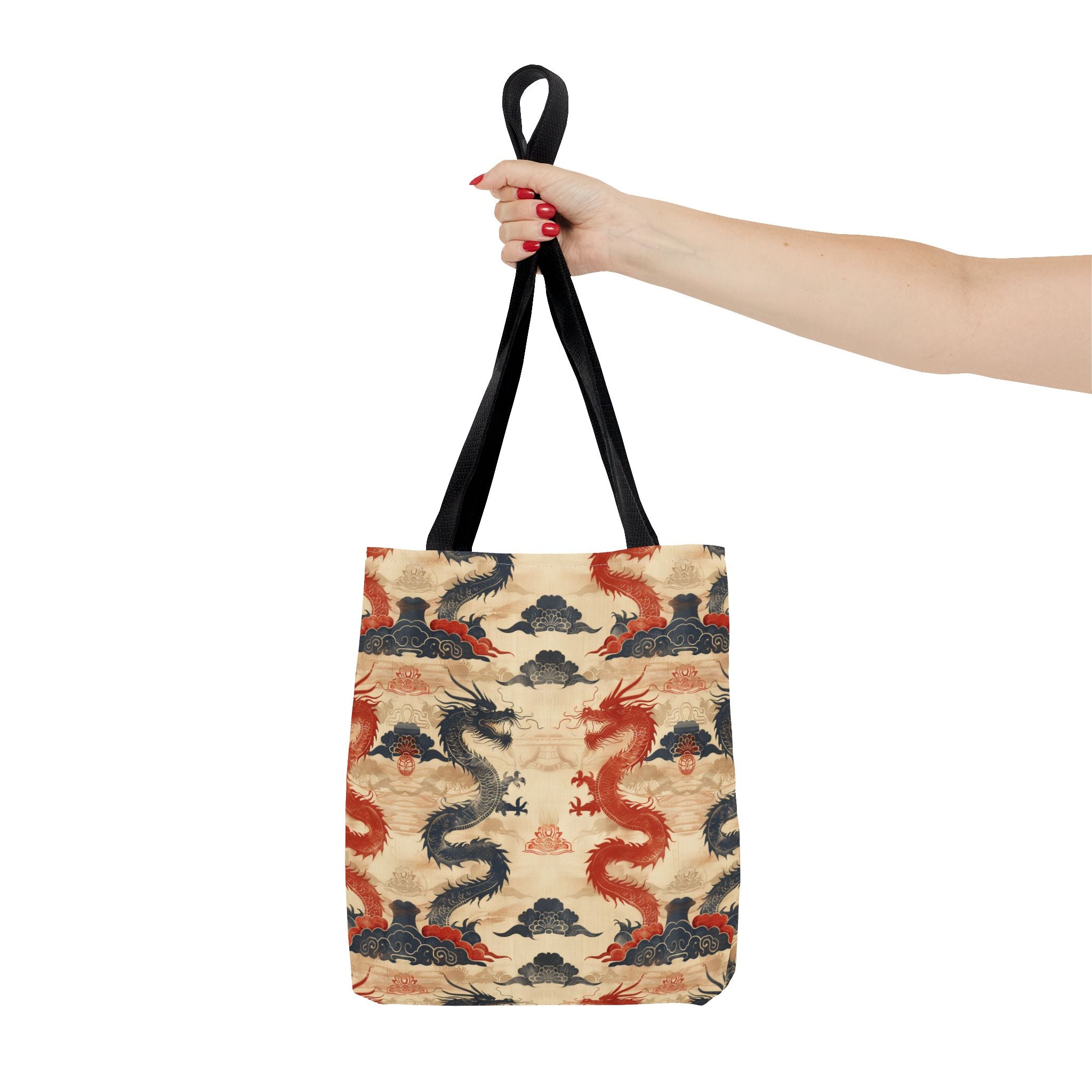 Red & Black Dragons Tote Bag