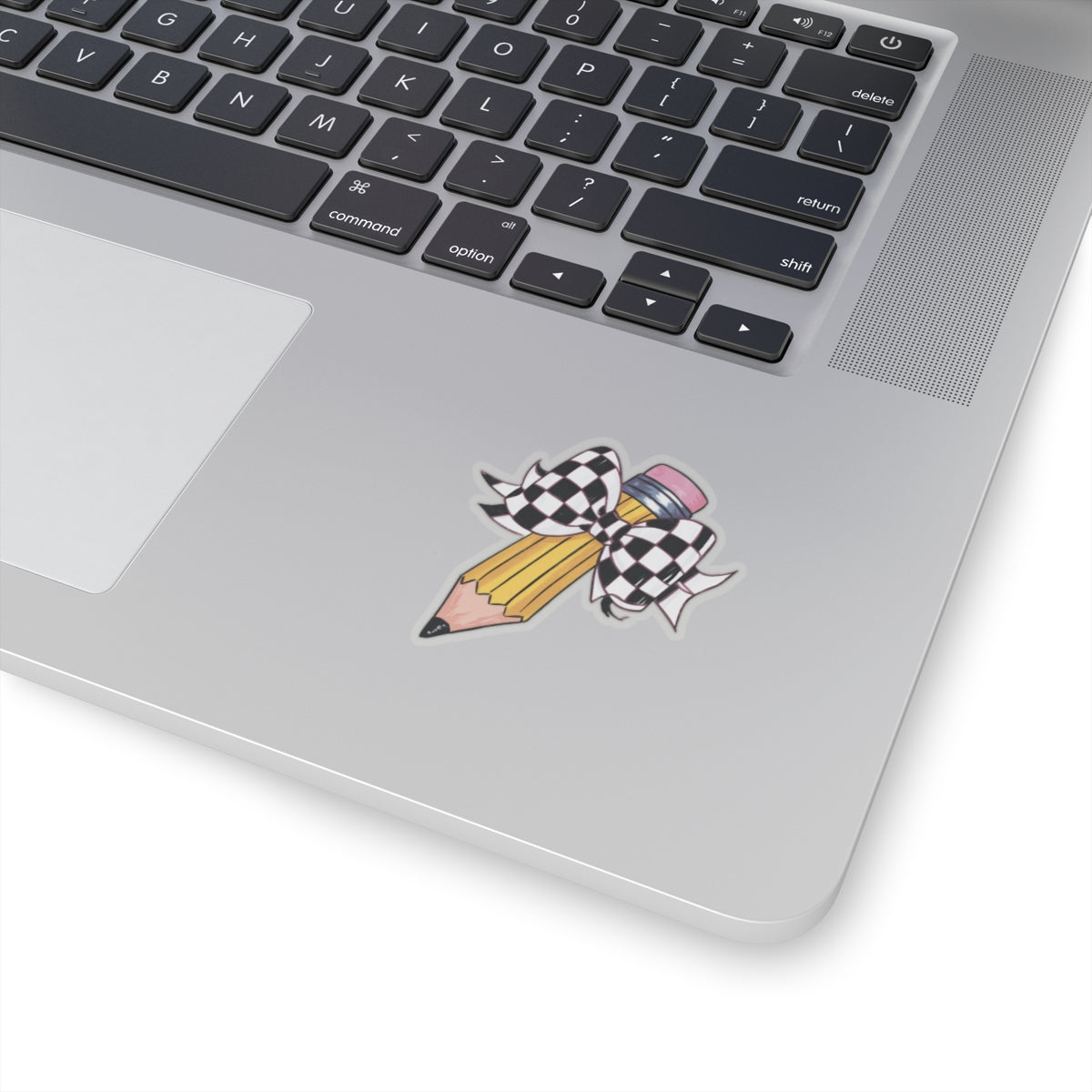 Checkered Flag Bow Pencil Sticker for Teachers back To School Gift