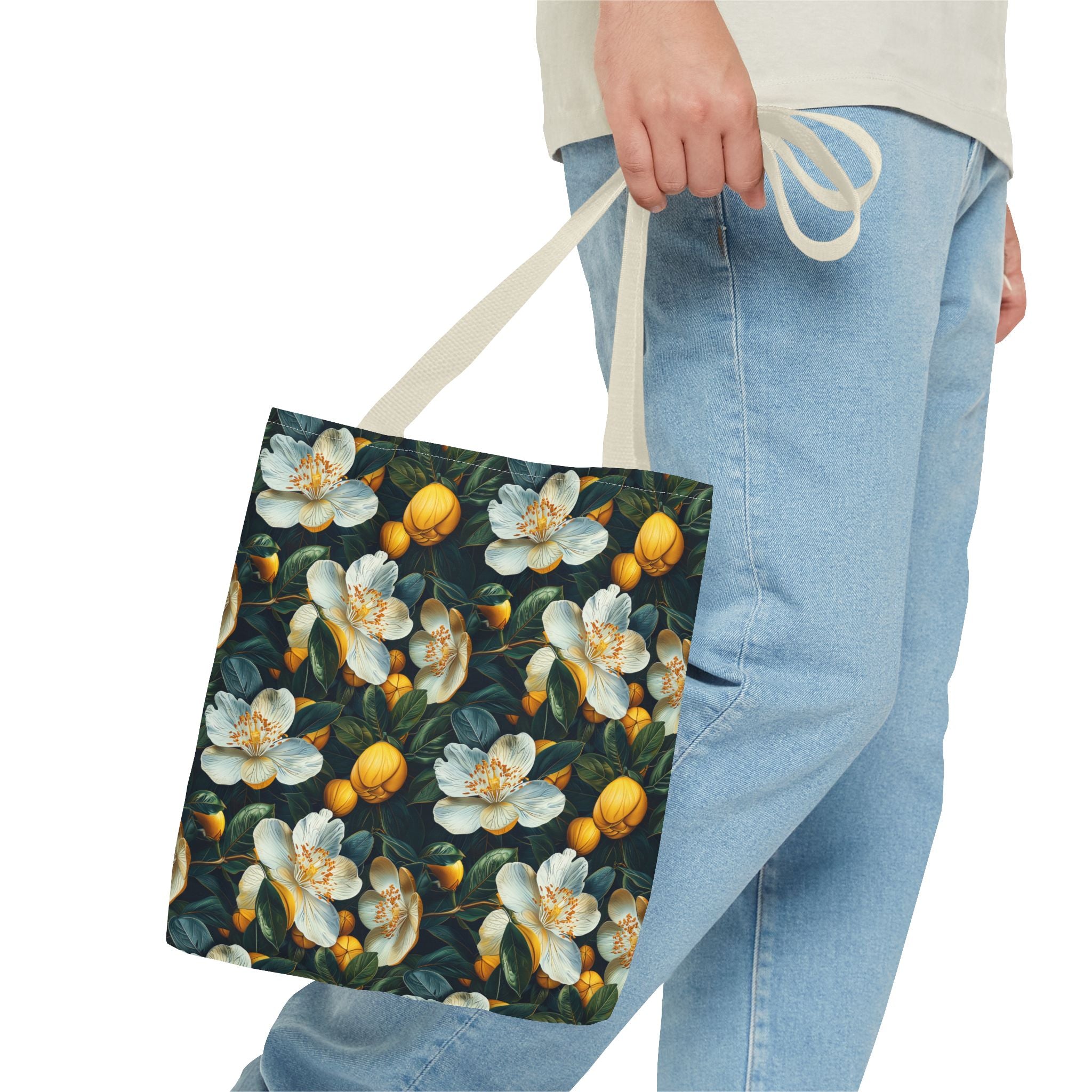 White Flower Summer Tote Bag