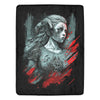 Zombie Girl Horror Halloween Gothic Cranberry Lake Designs Ultra-Soft Micro Fleece Blanket 60" x 80"