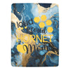 Blue Gold Marble Loud-Proud-Mom Ultra-Soft Micro Fleece Blanket