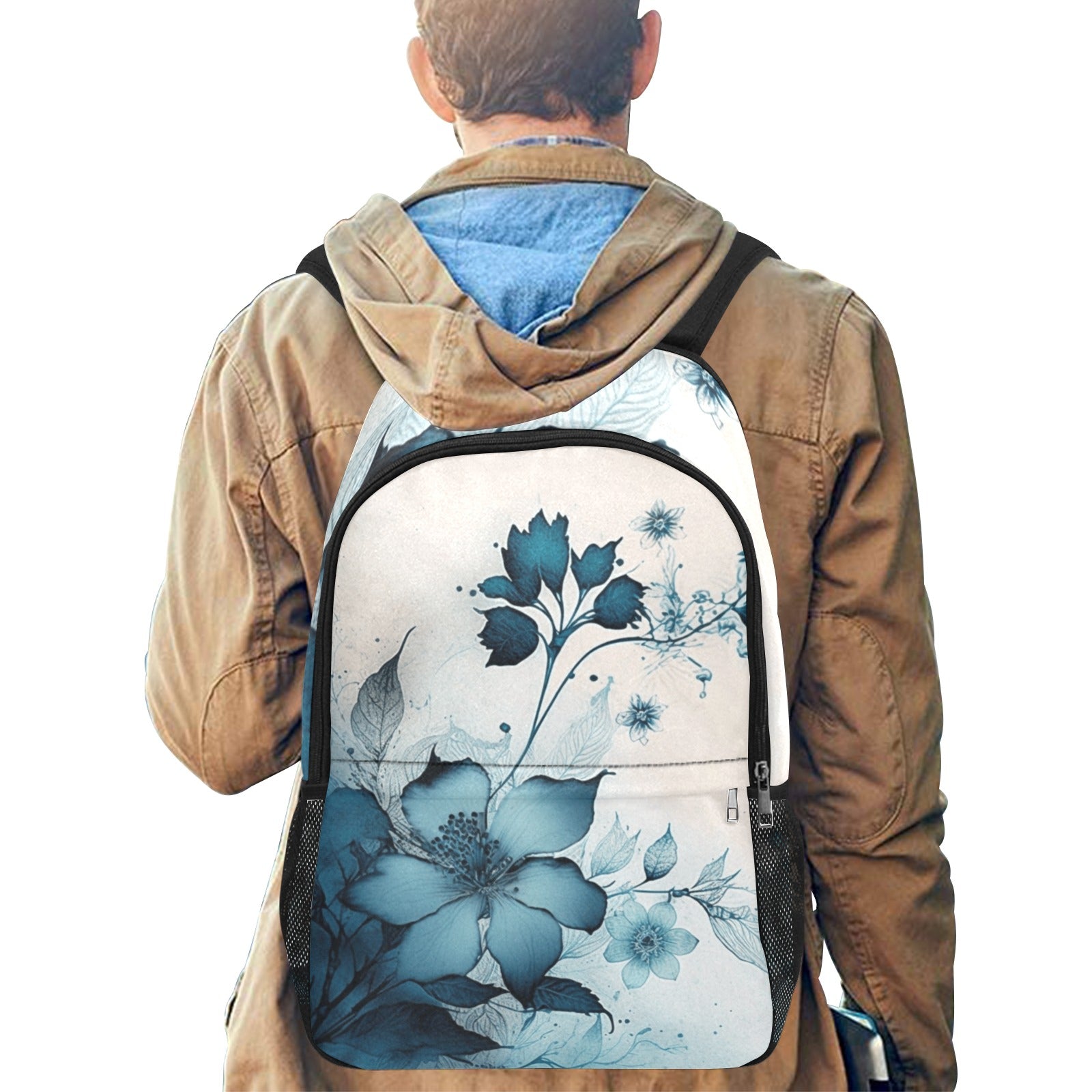 Enchanted Blue Floral Backpack | Feminine and Free-Spirited - Cranberry Lake Design Co.  #