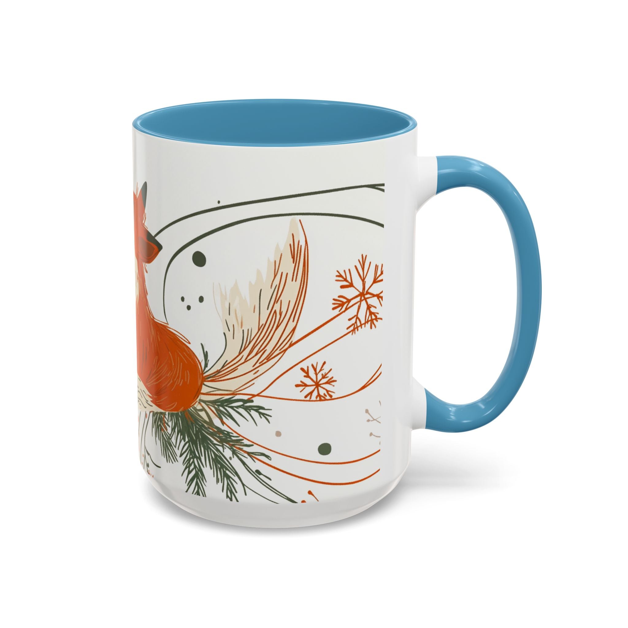 Boho Fox Christmas Mug | Cozy Farmhouse Decor | Holiday Coffee Cup | Gift for Her | Rustic Christmas | 11oz & 15oz