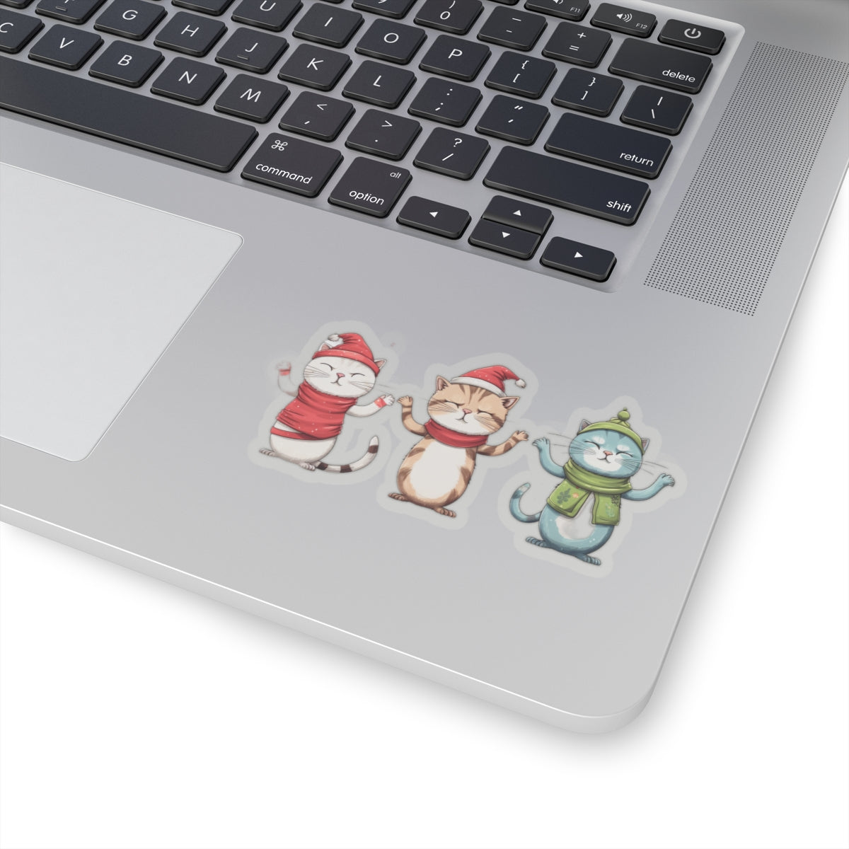 Yoga Cats Cute Funny Christmas Vinyl Sticker