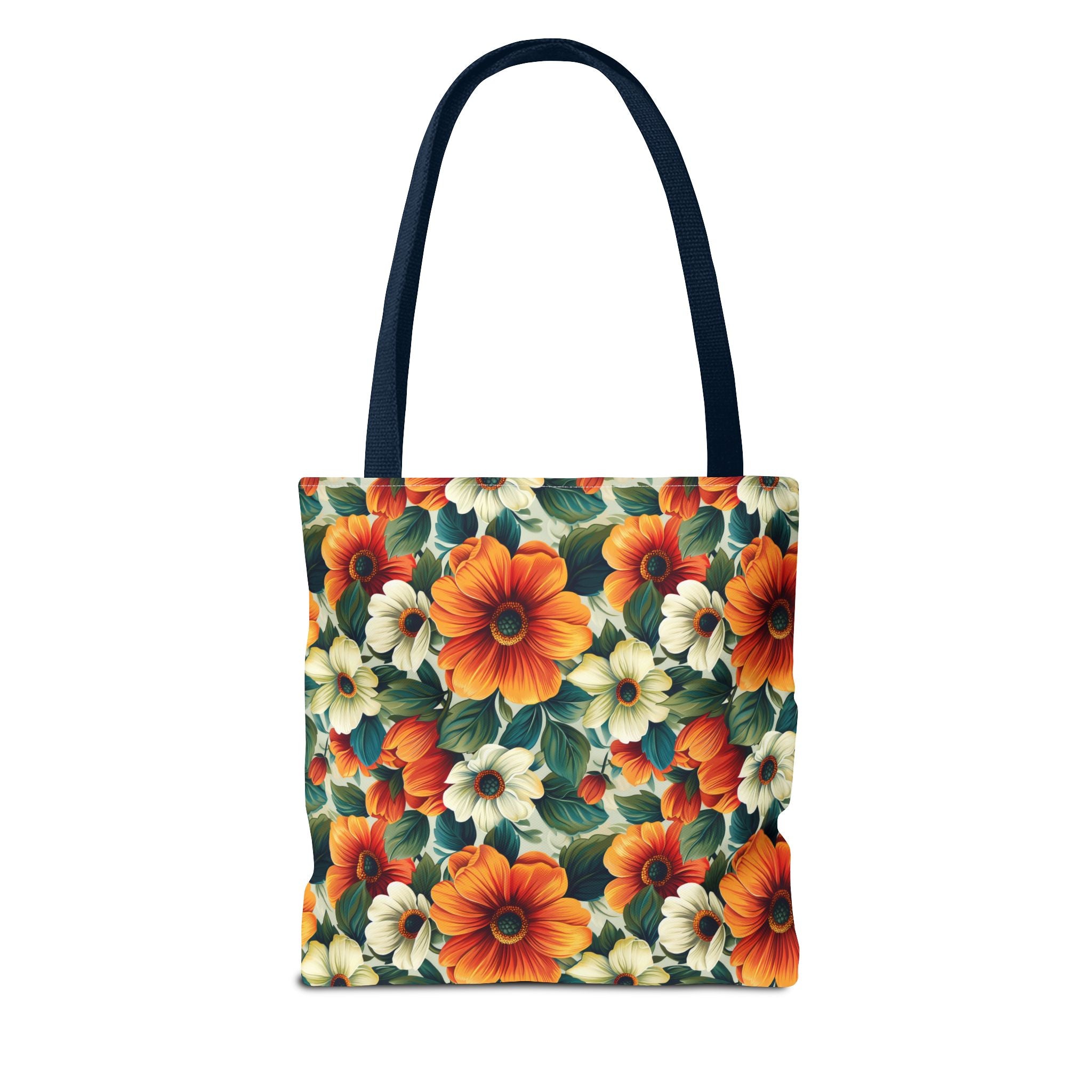 Orange & White Flower Summer Tote Bag