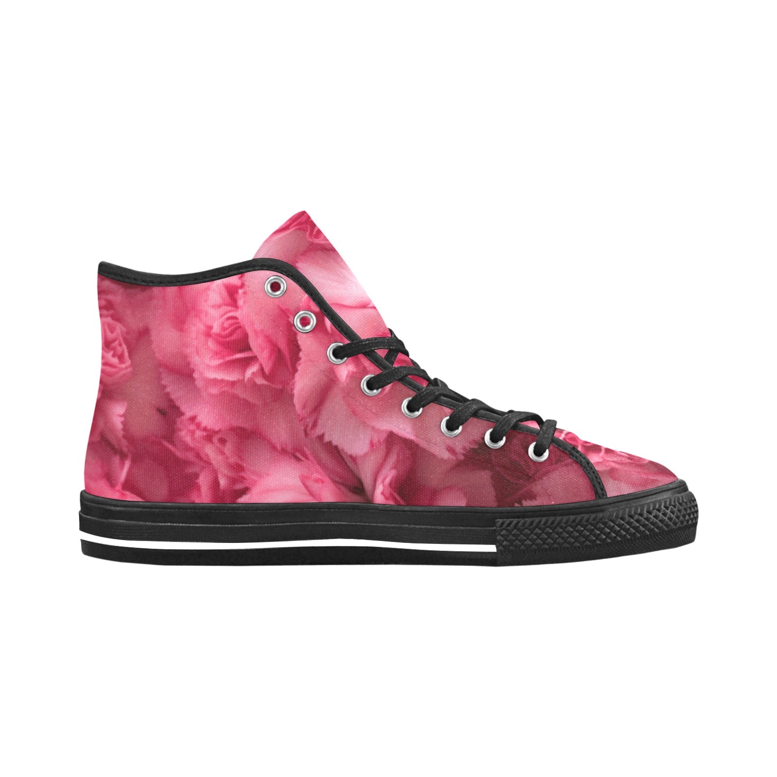 Pink Carnation High-Top Sneakers: Where Style Meets Adventure - Cranberry Lake Design Co.  #