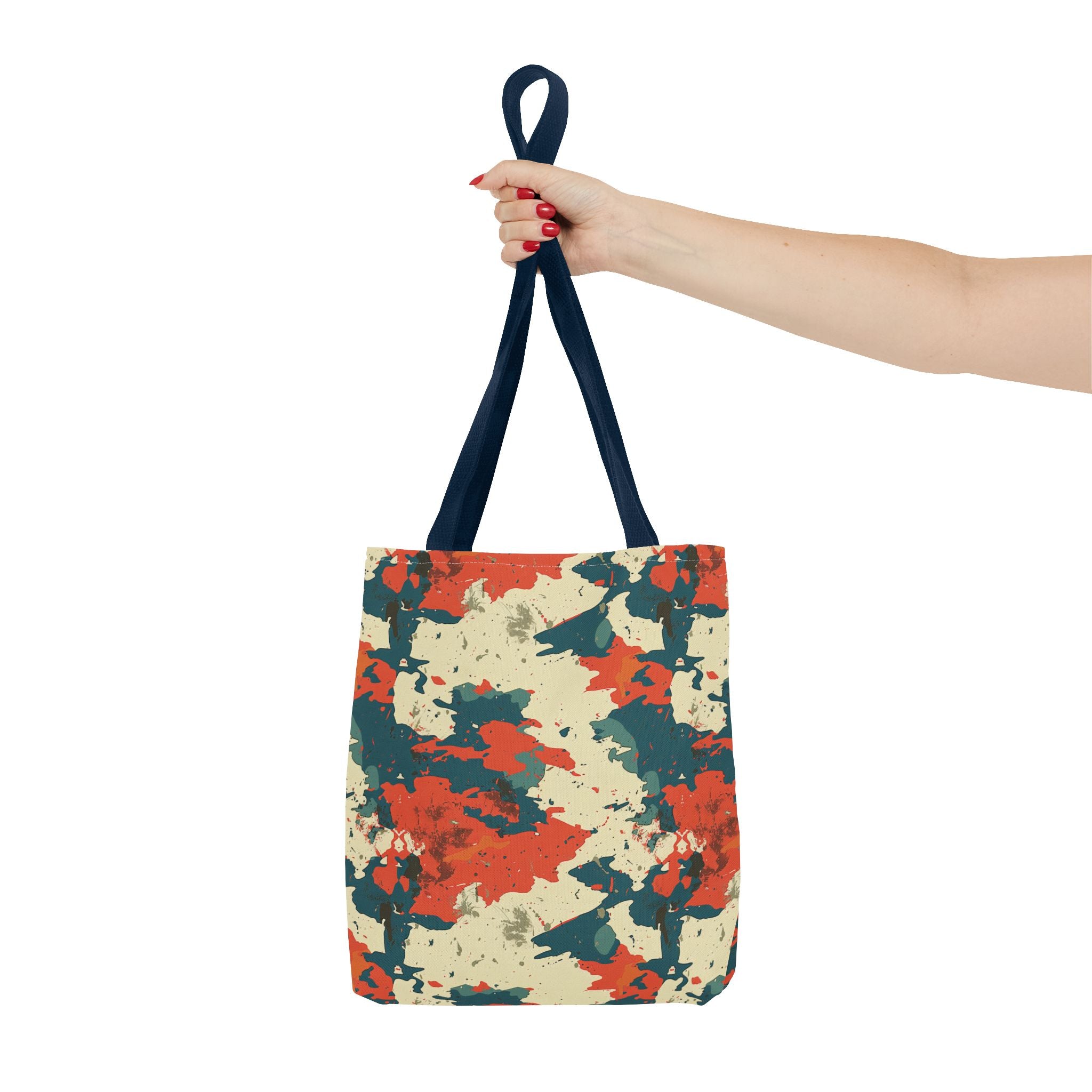 Red Blue Digital Camouflage Tote Bag