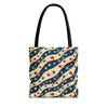 Stars & Stripes American Flag Pattern Patriotic Tote Bag