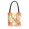 Custom-Printed Tote Bag with Vibrant Autumn Branches Design Available in 3 Sizes