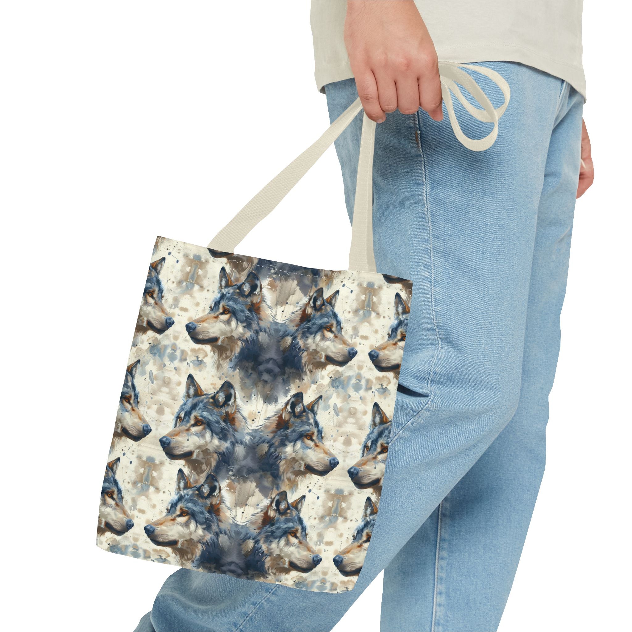 Wolf Rustic Lodge Tote Bag