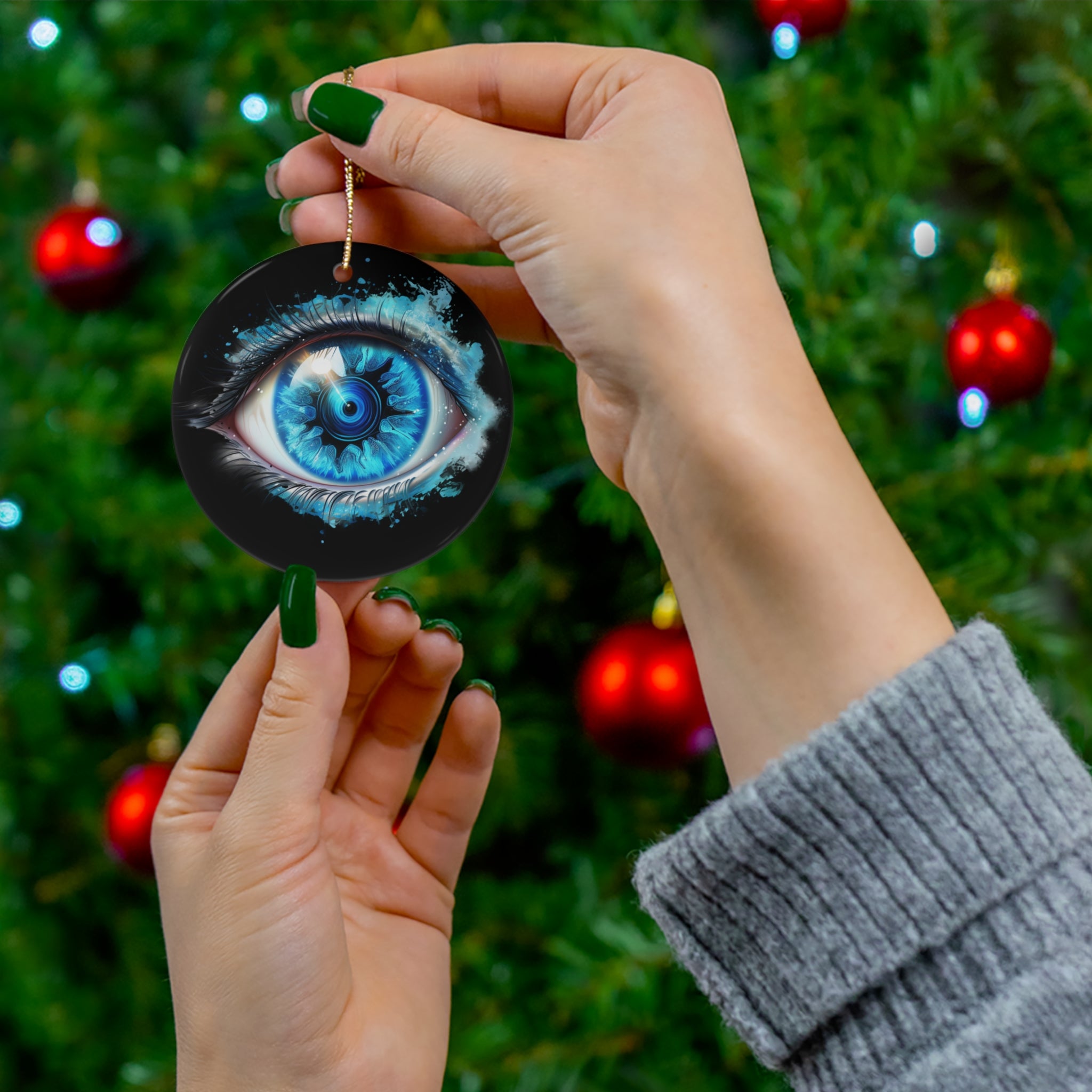 Eyeball Ceramic Ornament