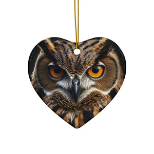 Personalized Owl Ceramic Ornament - 2023 Christmas Gift