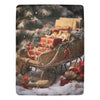 Cranberry Lake Designs Christmas Sled Ultra-Soft Micro Fleece Blanket