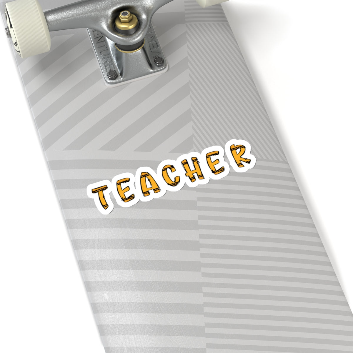 Orange Custom Crayon Teacher Sticker Teacher Appreciation Back To School Gift