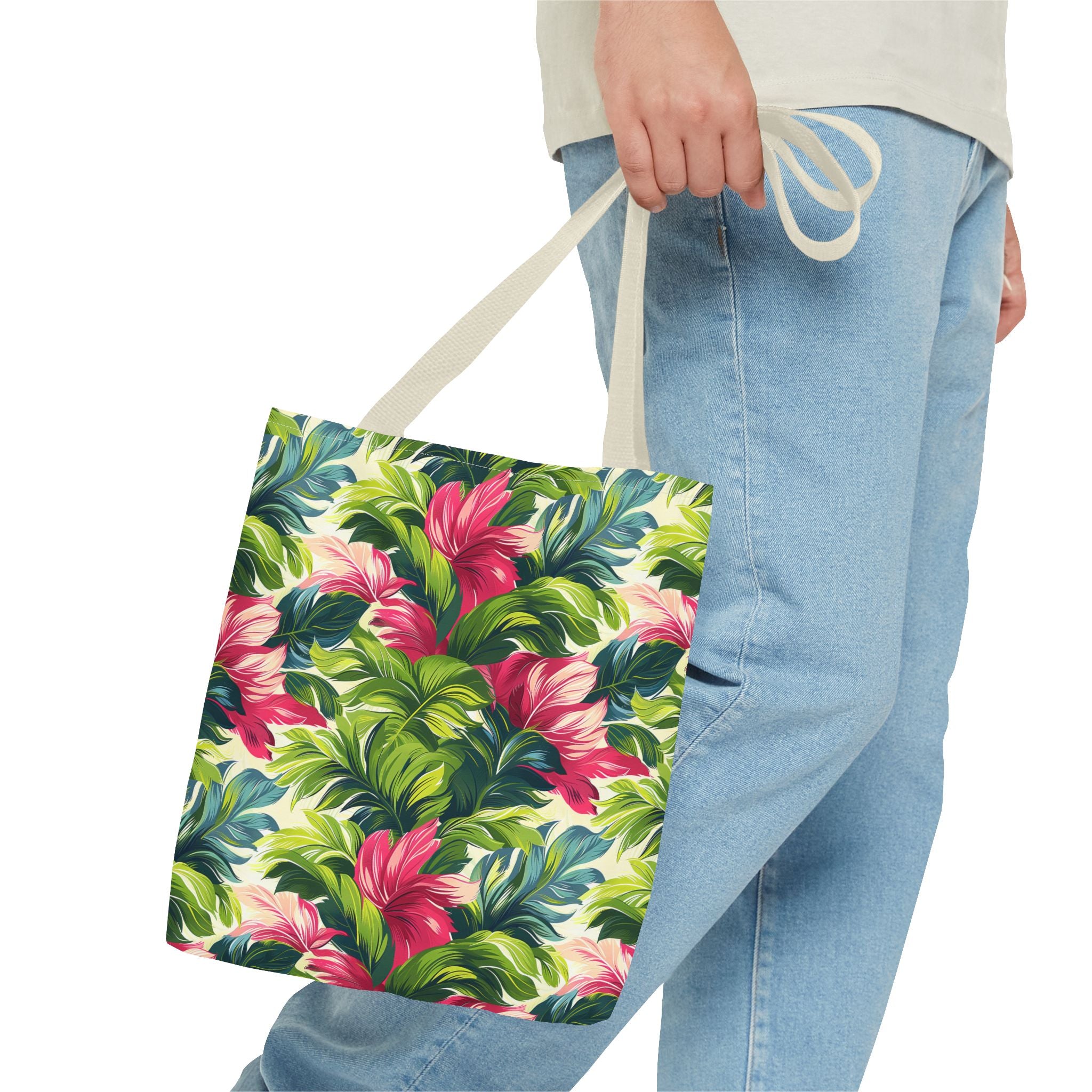 Floral Colorful Leaves Tropical Tote Bag