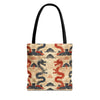 Red & Black Dragons Tote Bag