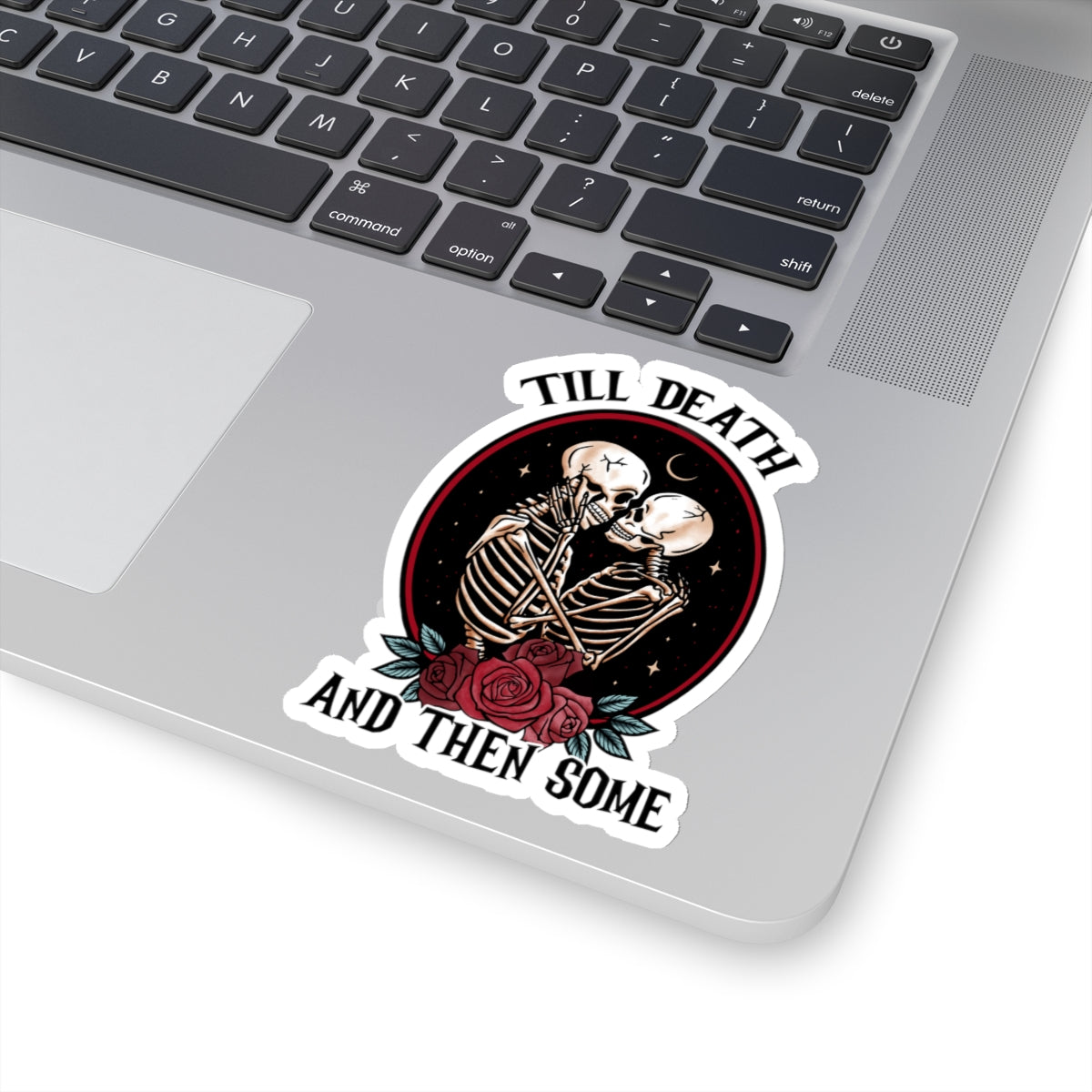 Till Death Do Us Part Skeleton Valentines Day Vinyl Sticker