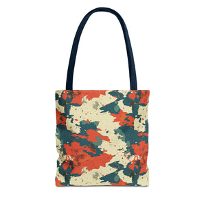 Red Blue Digital Camouflage Tote Bag