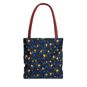 Whimsical Dark Floral Goblincore Fairycore Tote Bag