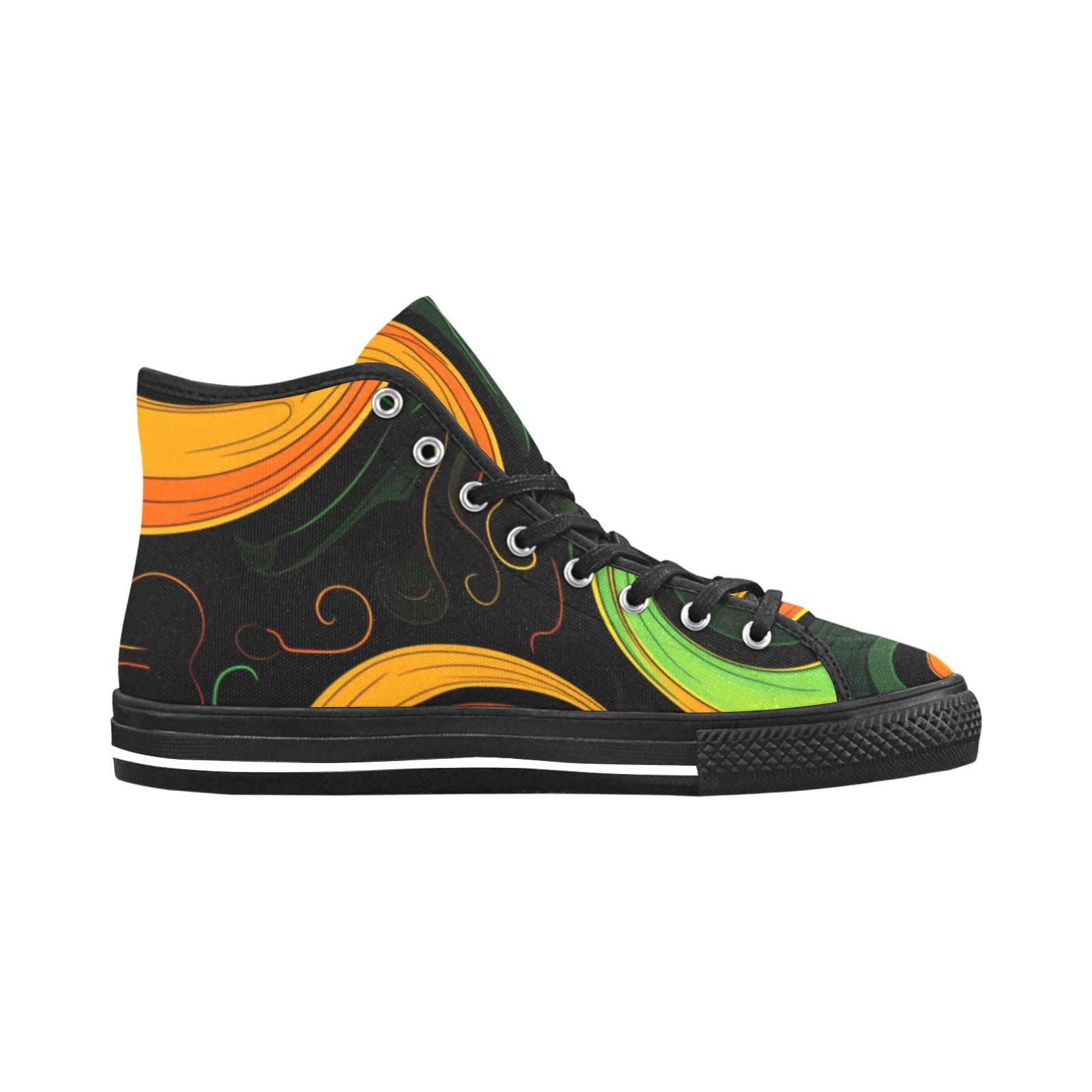 Cranberry Lake Designs Halloween Swirl High Top Canvas Shoes - Cranberry Lake Design Co.  #