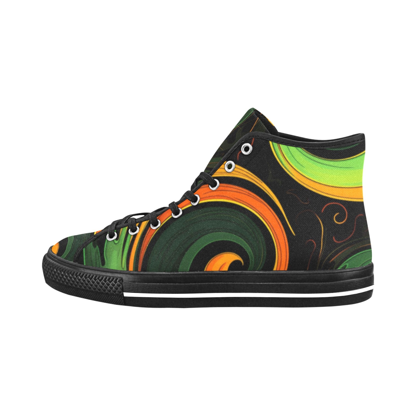 Cranberry Lake Designs Halloween Swirl High Top Canvas Shoes - Cranberry Lake Design Co.  #