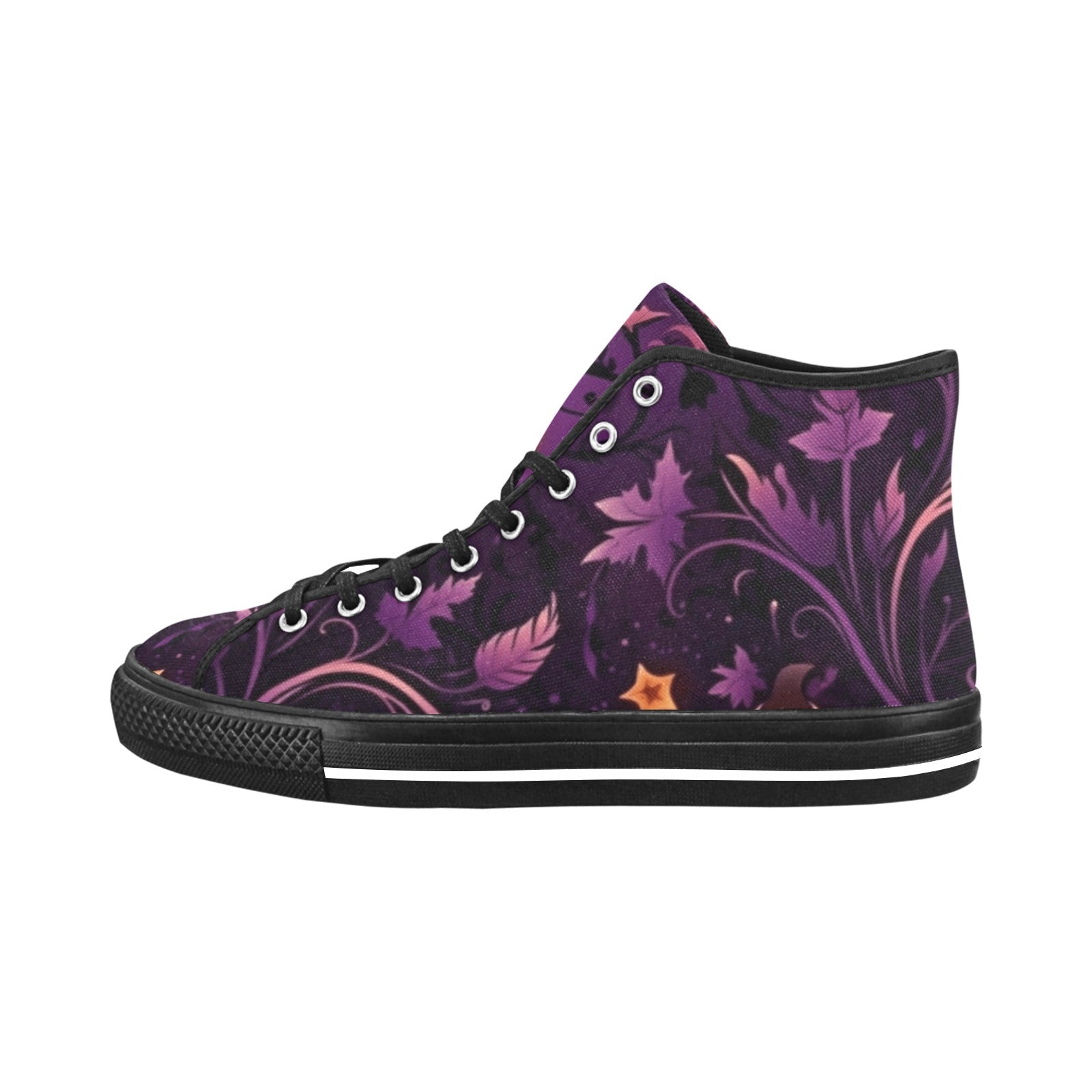 Halloween Pattern Vancouver High Top Canvas Women's Shoes - Cranberry Lake Design Co.  #