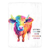 Colorful Cow Blanket - Inspirational Quote Throw - Soft Plush - 60x80