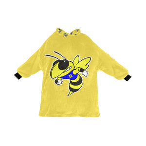 Harrison Hornets Plush Blanket Hoodie - Cranberry Lake Design Co.  #