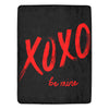 XOXO Be Mine - Black Ultra-Soft Micro Fleece Blanket