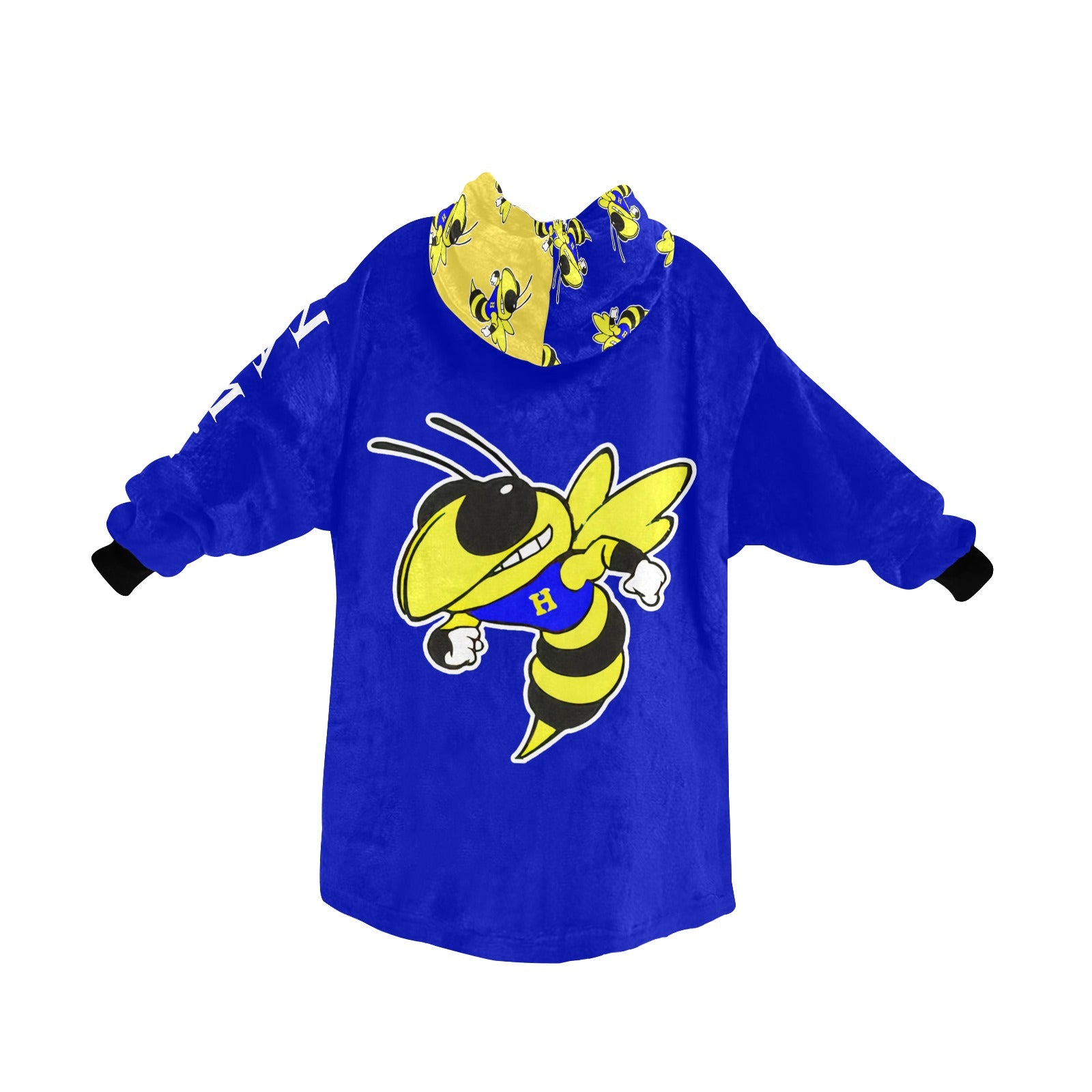 Harrison Hornets Plush Blanket Hoodie - Cranberry Lake Design Co.  #