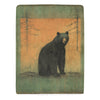 Rustic Black Bear Fleece Blanket - Cozy Cabin Decor, 60x80 Woodland Design