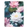 Tranquil Lotus Flower Throw Blanket - Twin Size, Perfect for Peaceful Relaxation