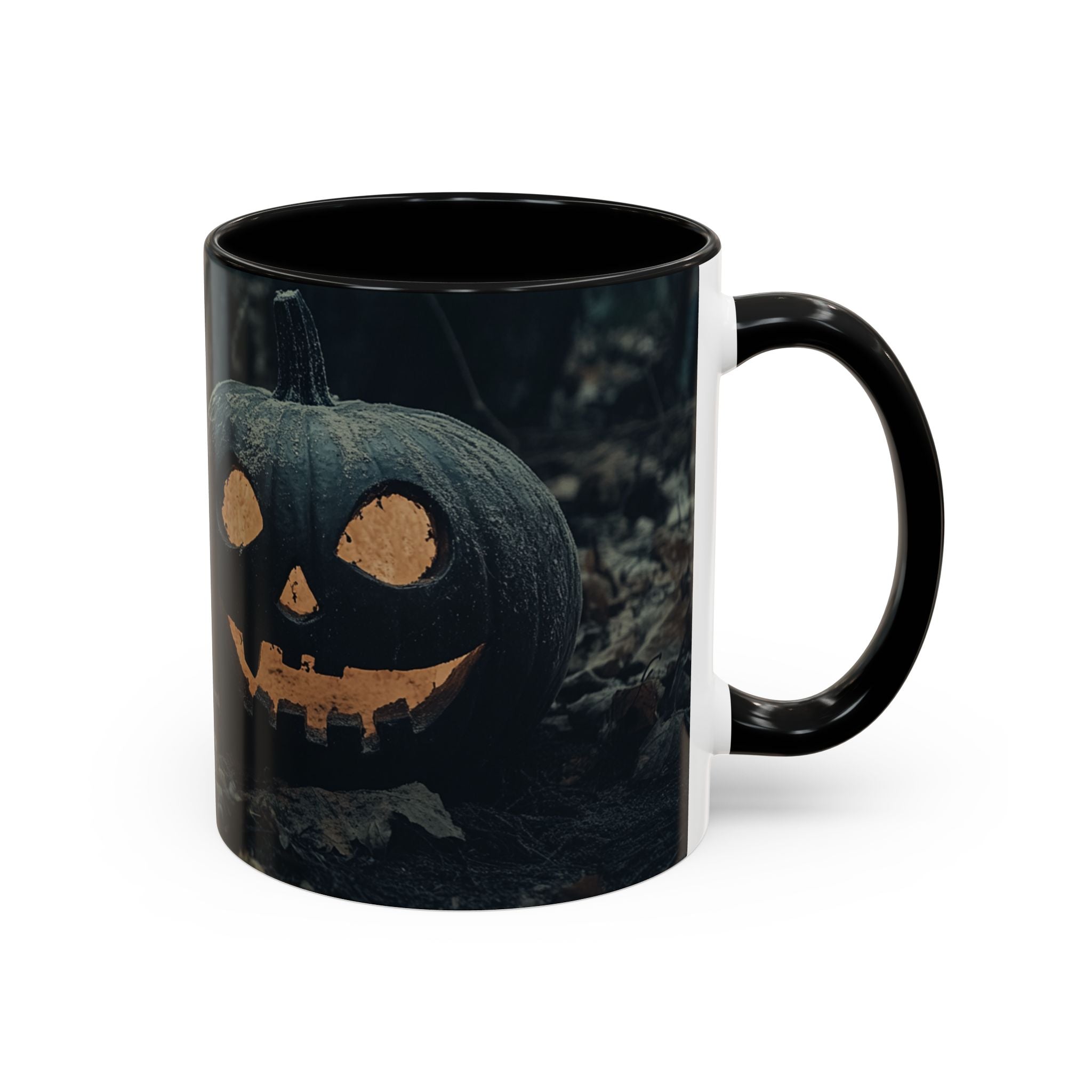 Spooky Halloween Mug | Black Pumpkin Coffee Cup | Gothic Decor | Unique Gift for Halloween Lovers | 11oz & 15oz