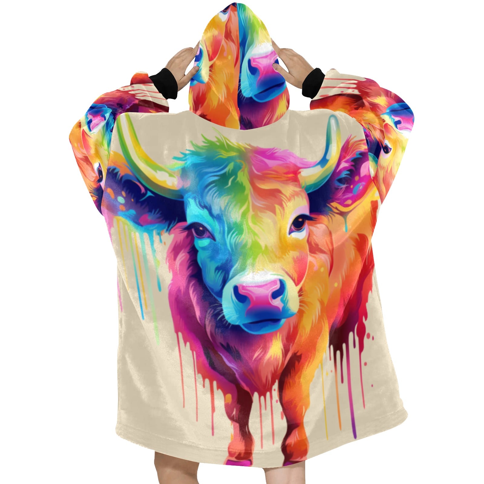 Peace Love Cows Blanket Hoodie for Women - Cranberry Lake Design Co.  #