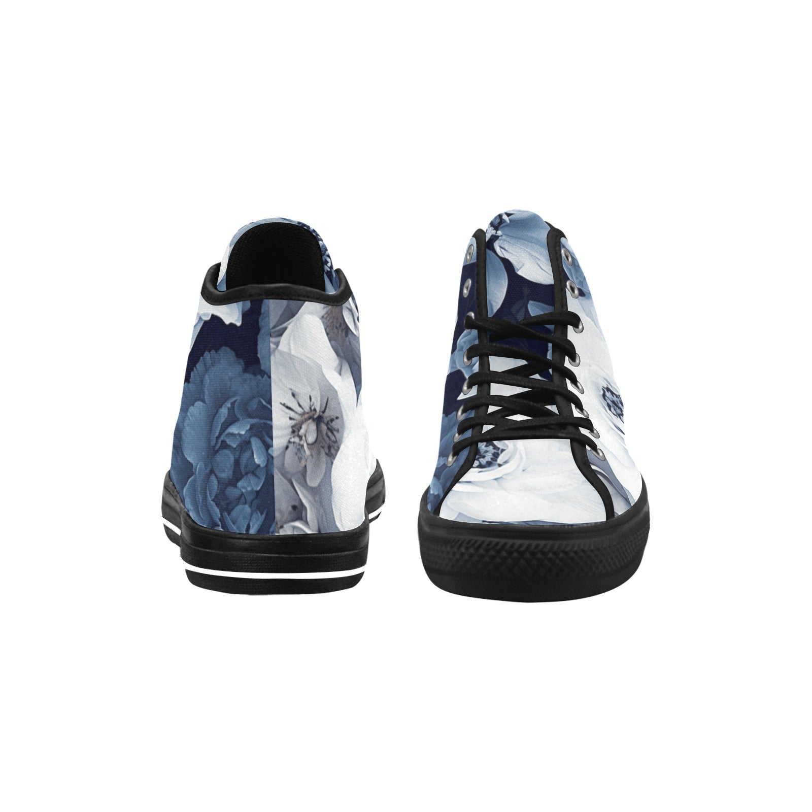 Midnight Floral High-Top Sneakers - Cranberry Lake Design Co.  #